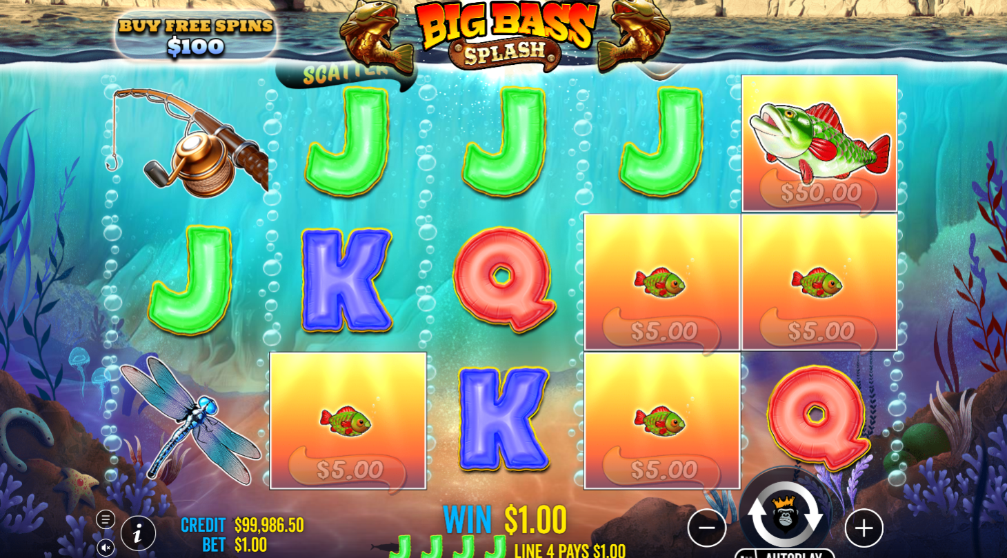 Big Bass Splash demo screenshot