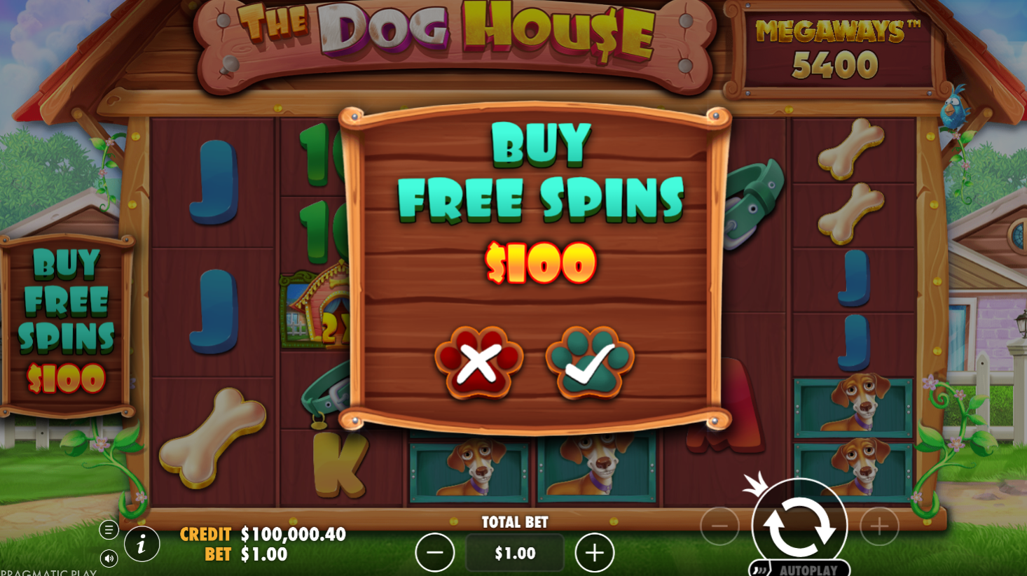 Bonus purchase screen