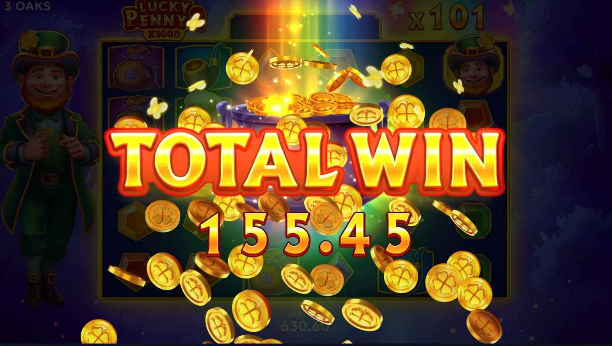 Free Spins total win screen with x101 multiplier counter