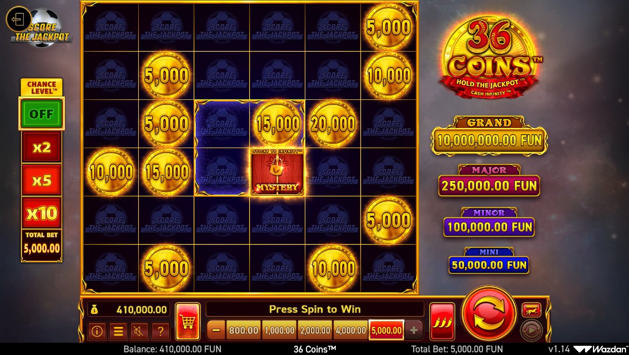 36 Coins Hold The Jackpot