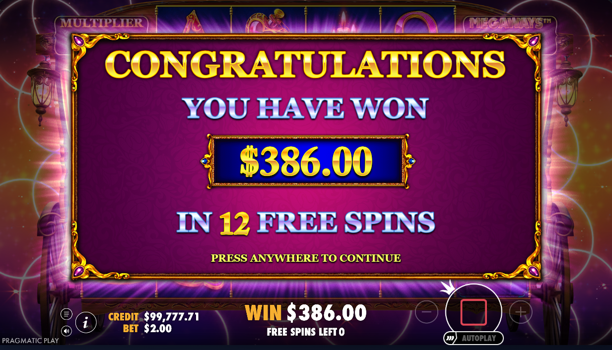 bonus round win screen