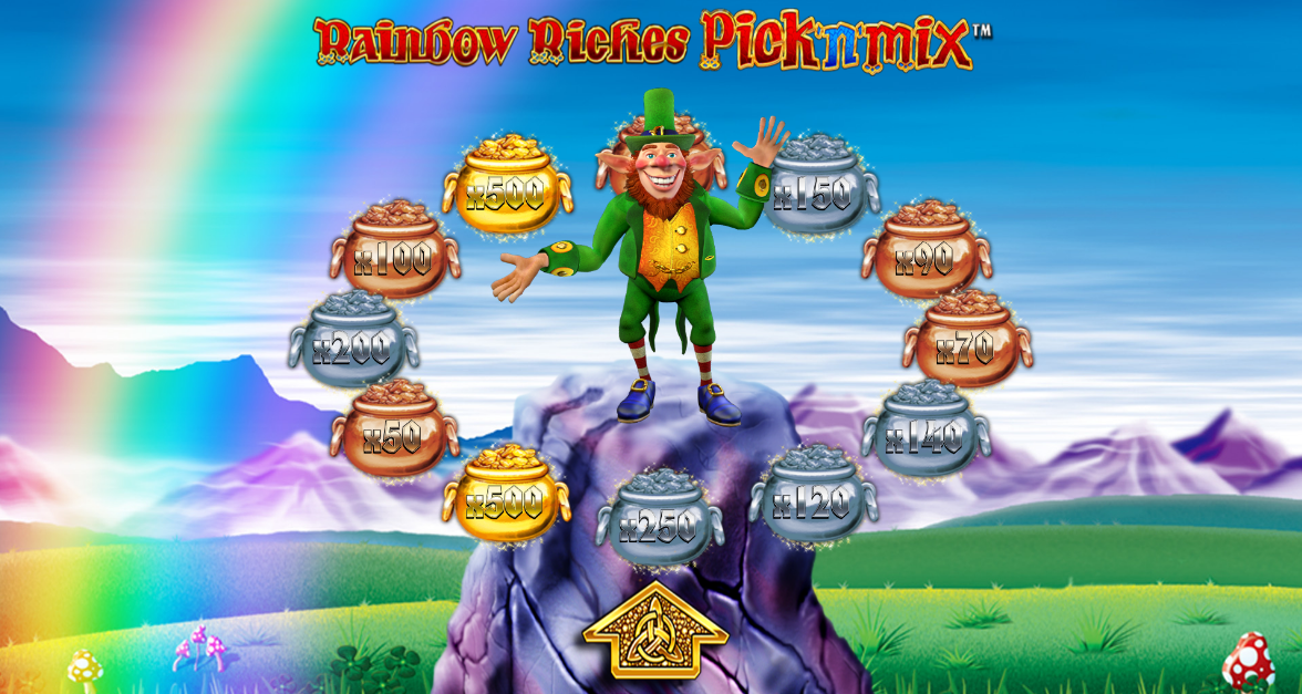 Pots of Gold bonus showing bronze silver and gold pot multipliers