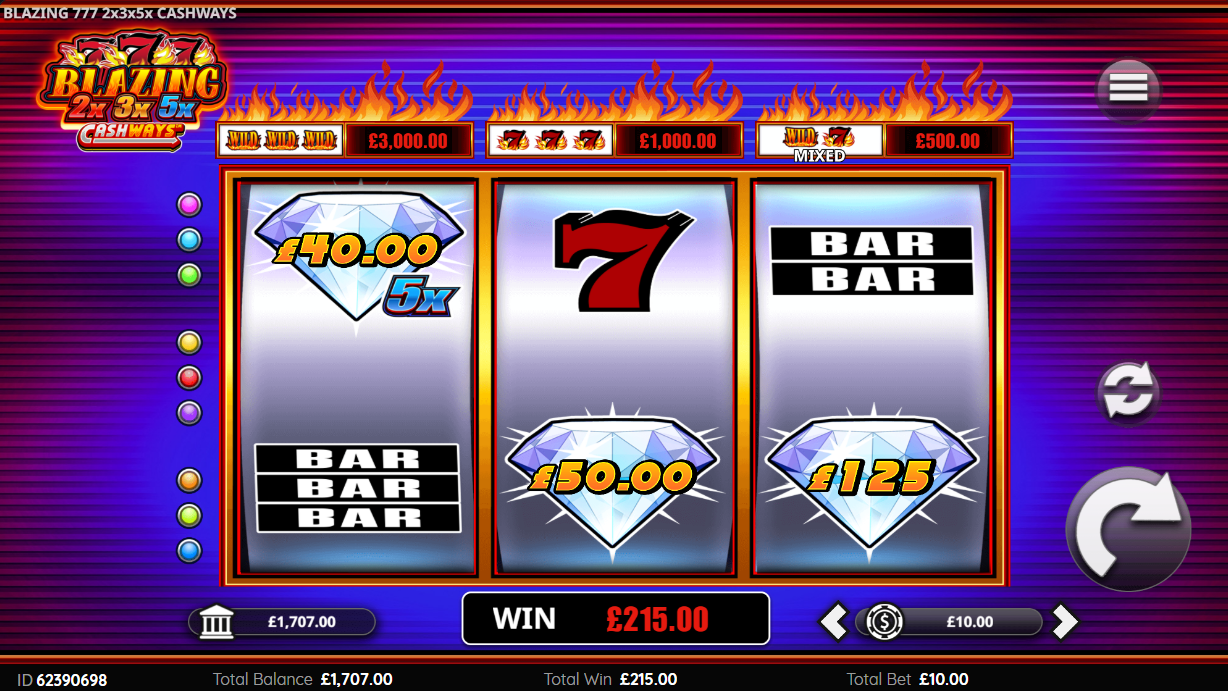 3 diamonds and a cashways win