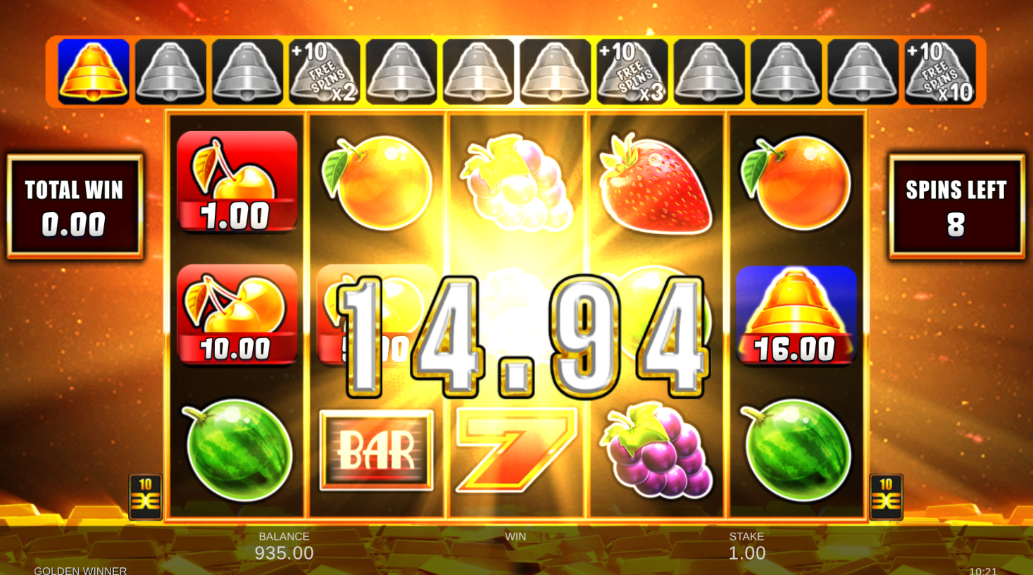 Bonus round reel grid