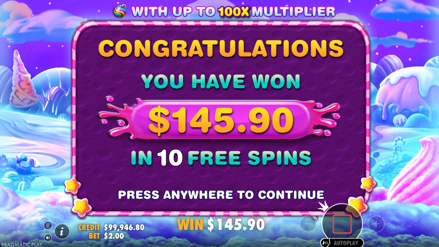 Free spins results