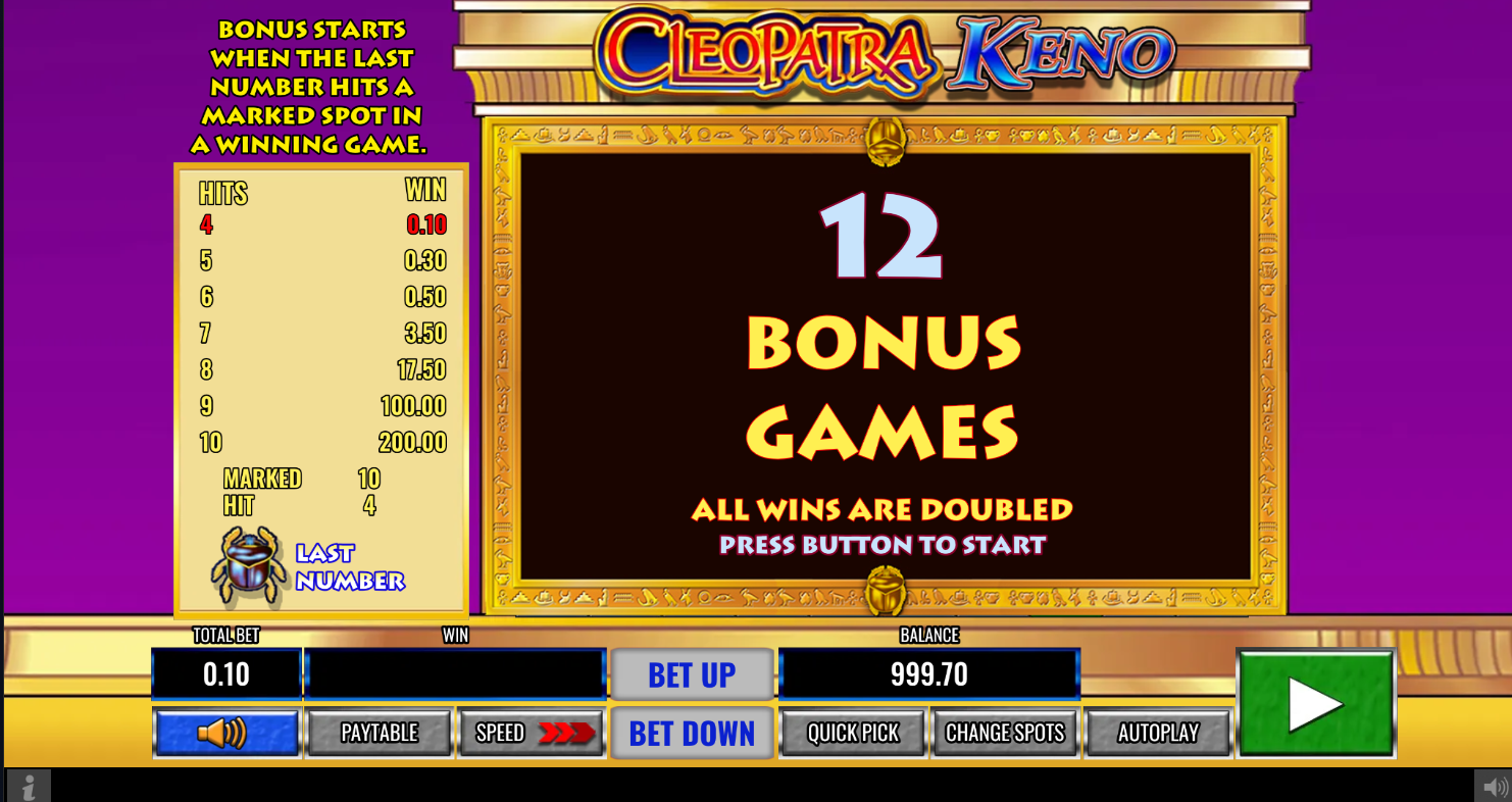 Our win of 12 free games