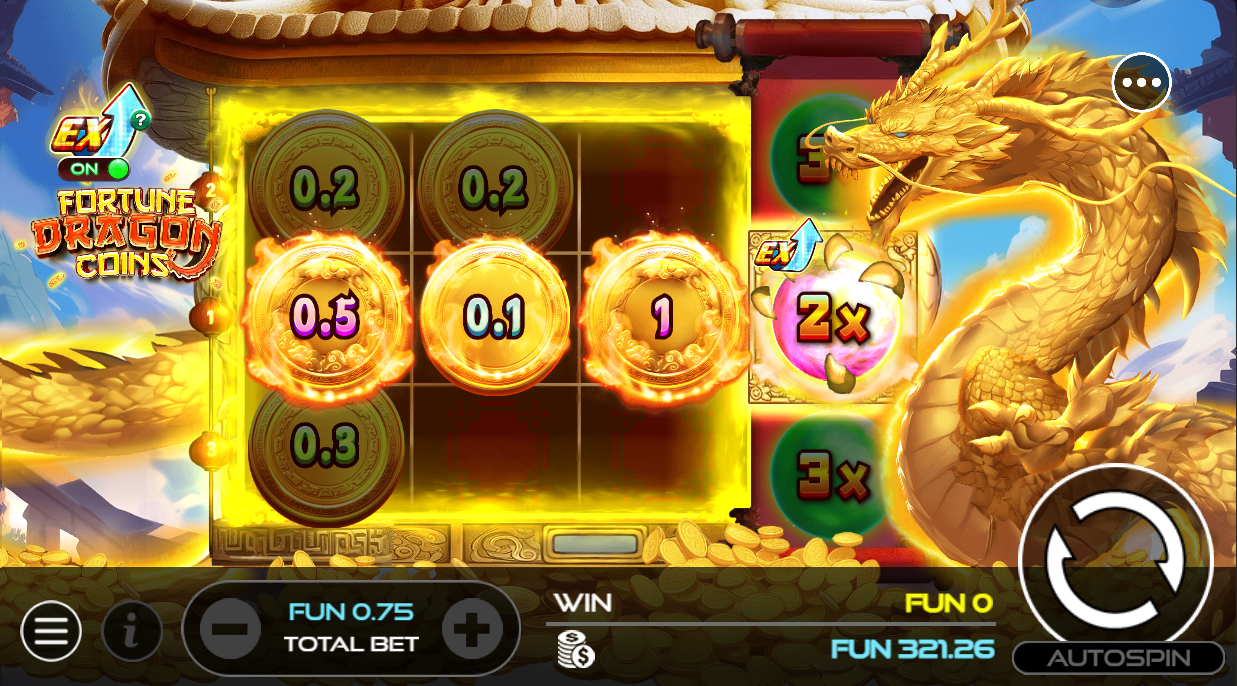 slot win with 2x multiplier on the fourth reel