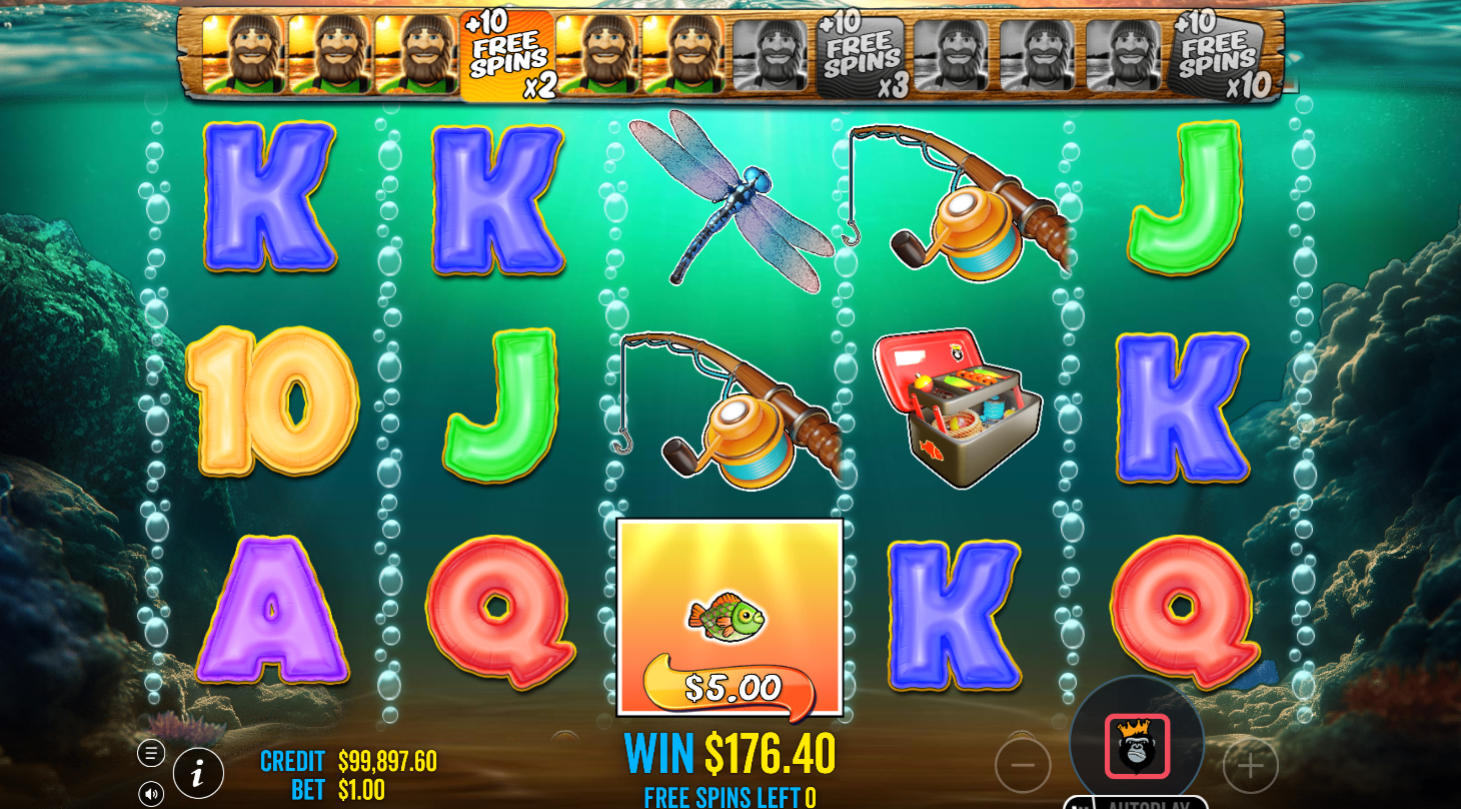 Free spins round result