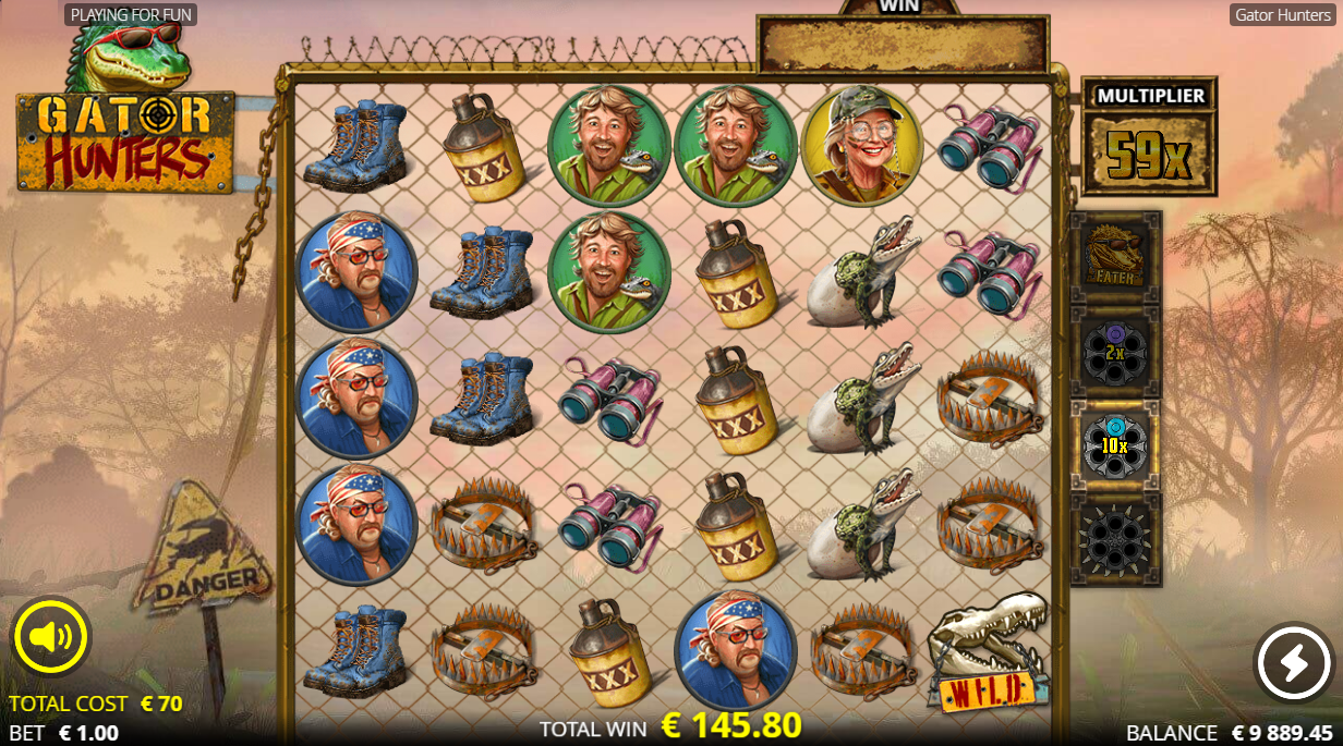 Swamp Spins round showing 59x multiplier