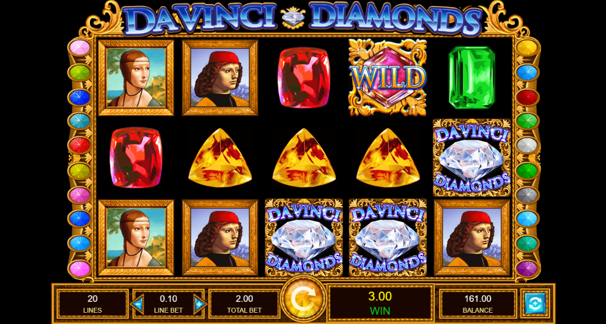 Da Vinci Diamonds slot reels