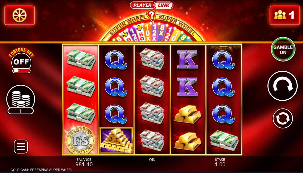Gold Cash Free Spins Super Wheel