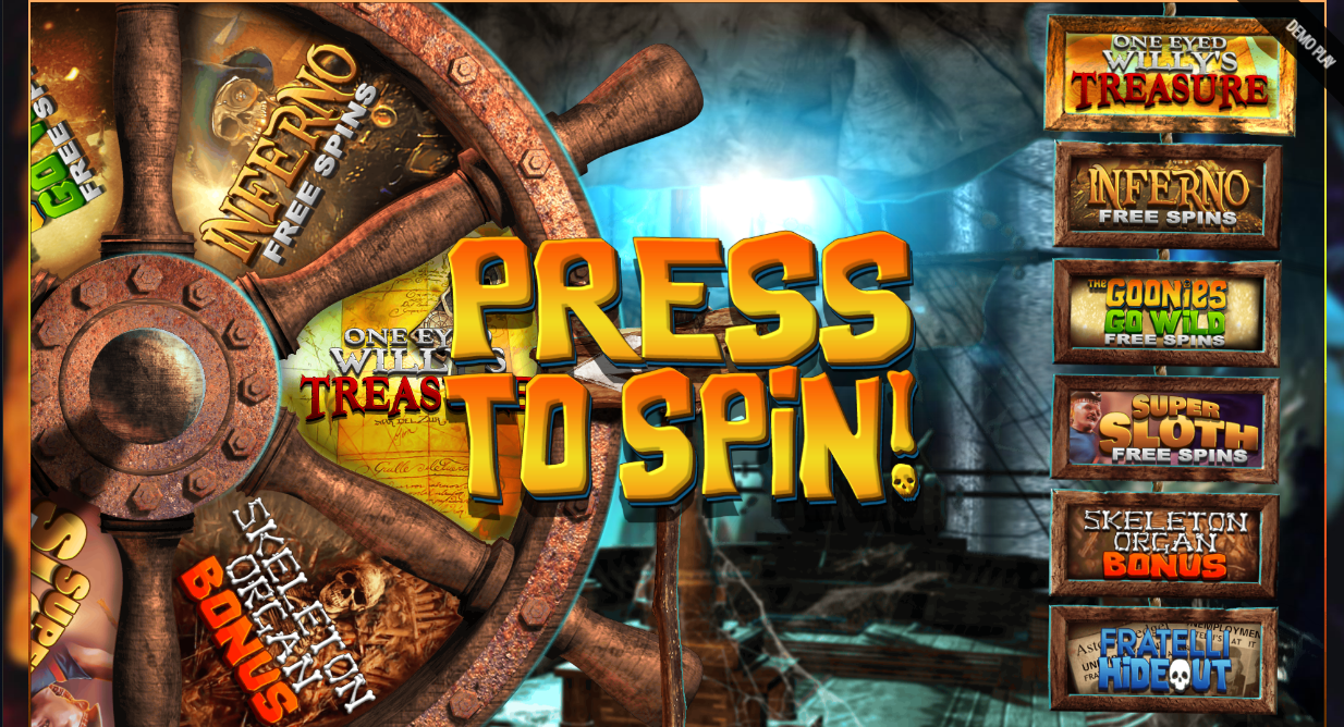 The Goonies bonus wheel