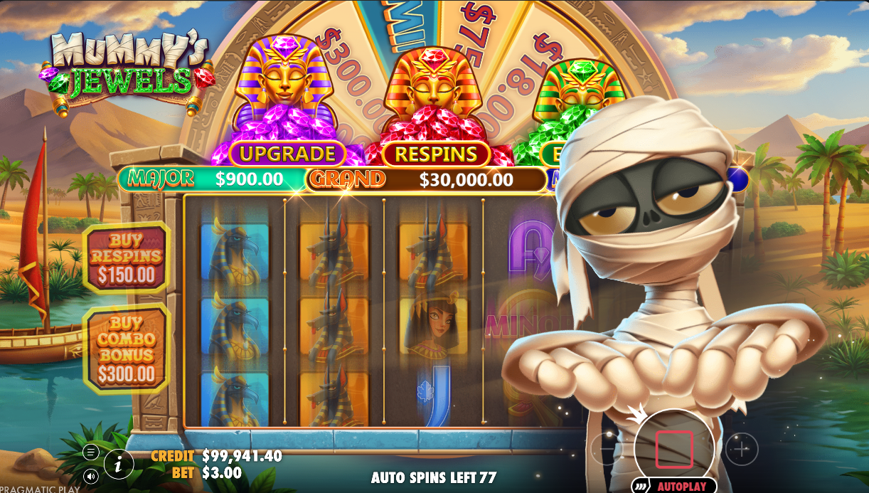 Mummy's Jewels mascot