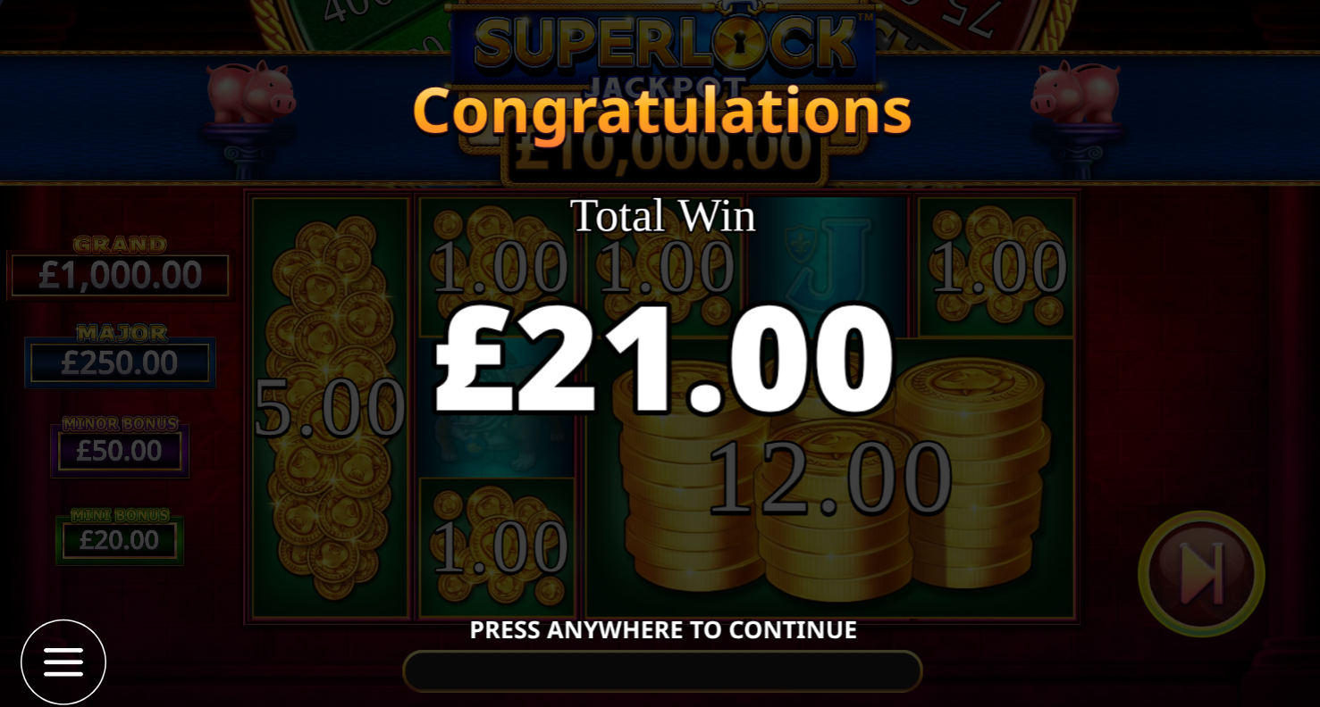 Piggy Bankin' free spins win