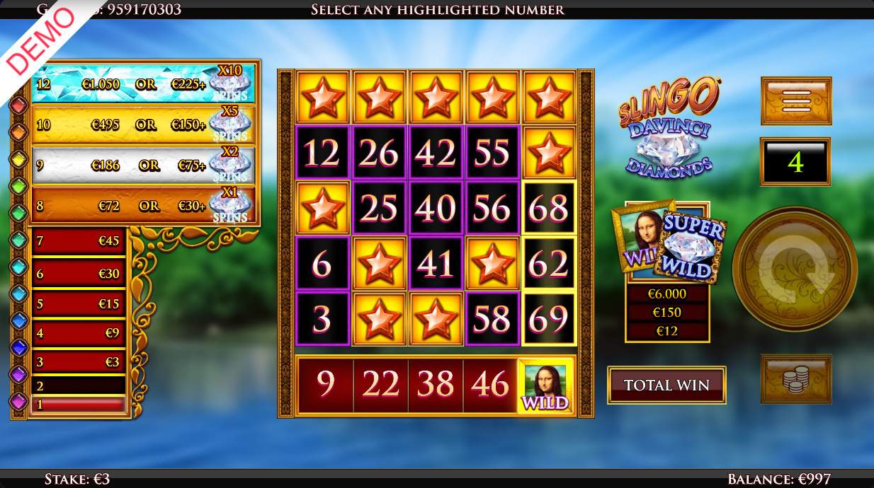 Slingo Da Vinci Diamonds