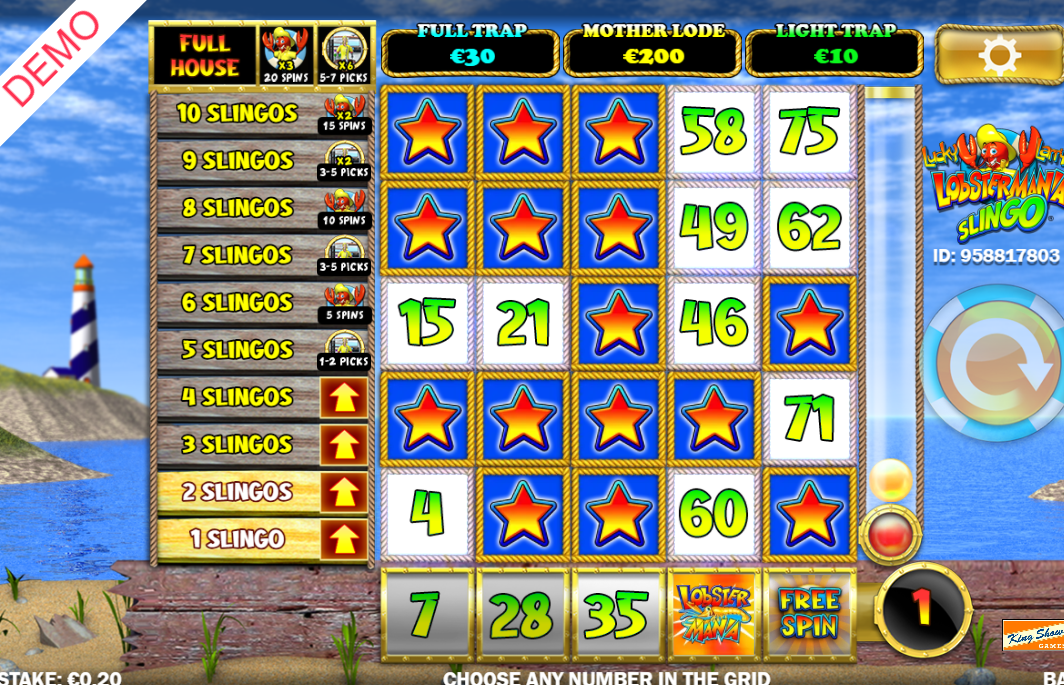 Slingo Lucky Larry’s Lobstermania