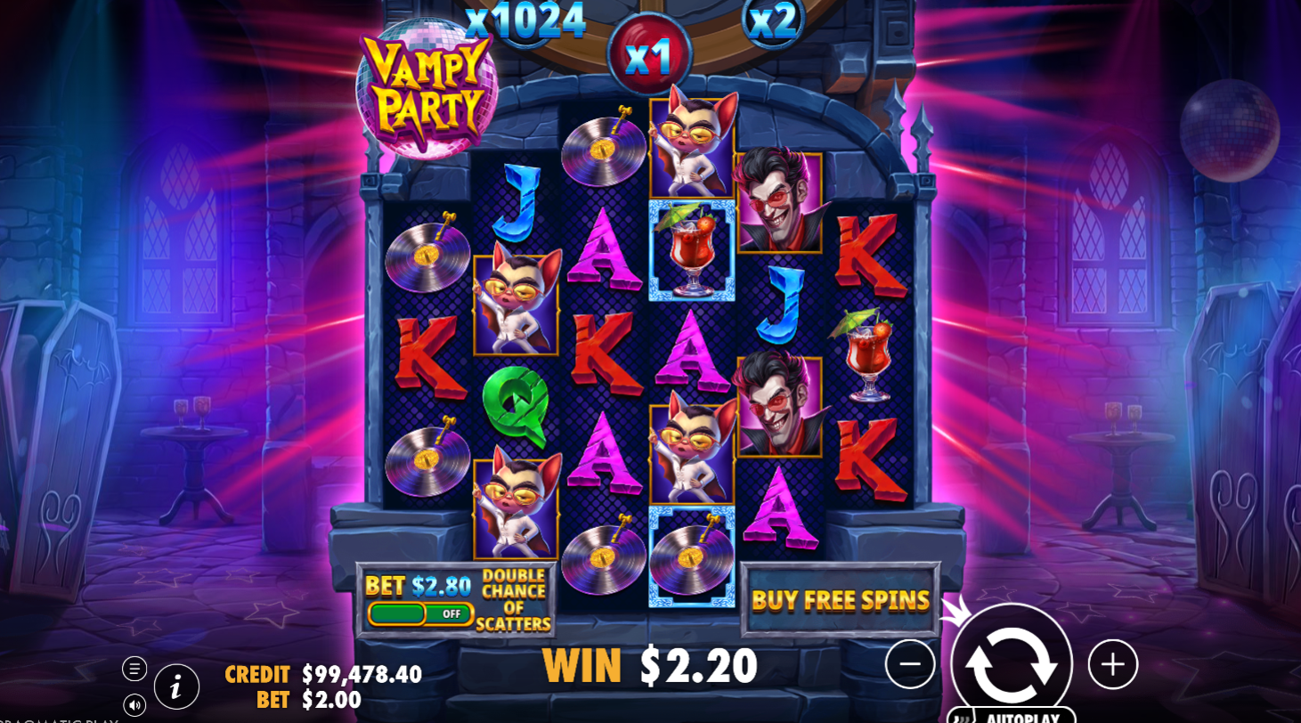 Vampy Party reel grid