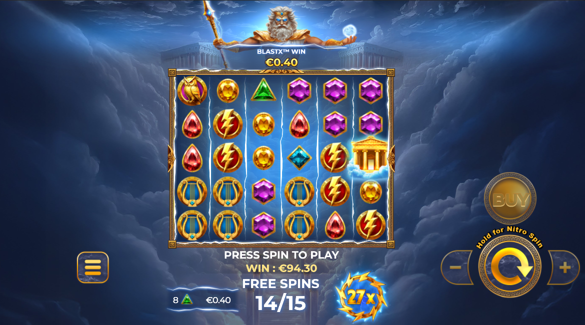 free spins spin 14 of 15 with 27x accumulated multiplier