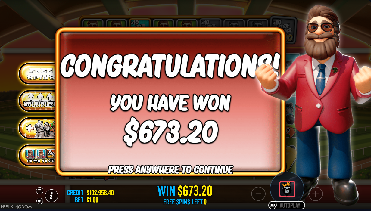 Free Spins bonus round result