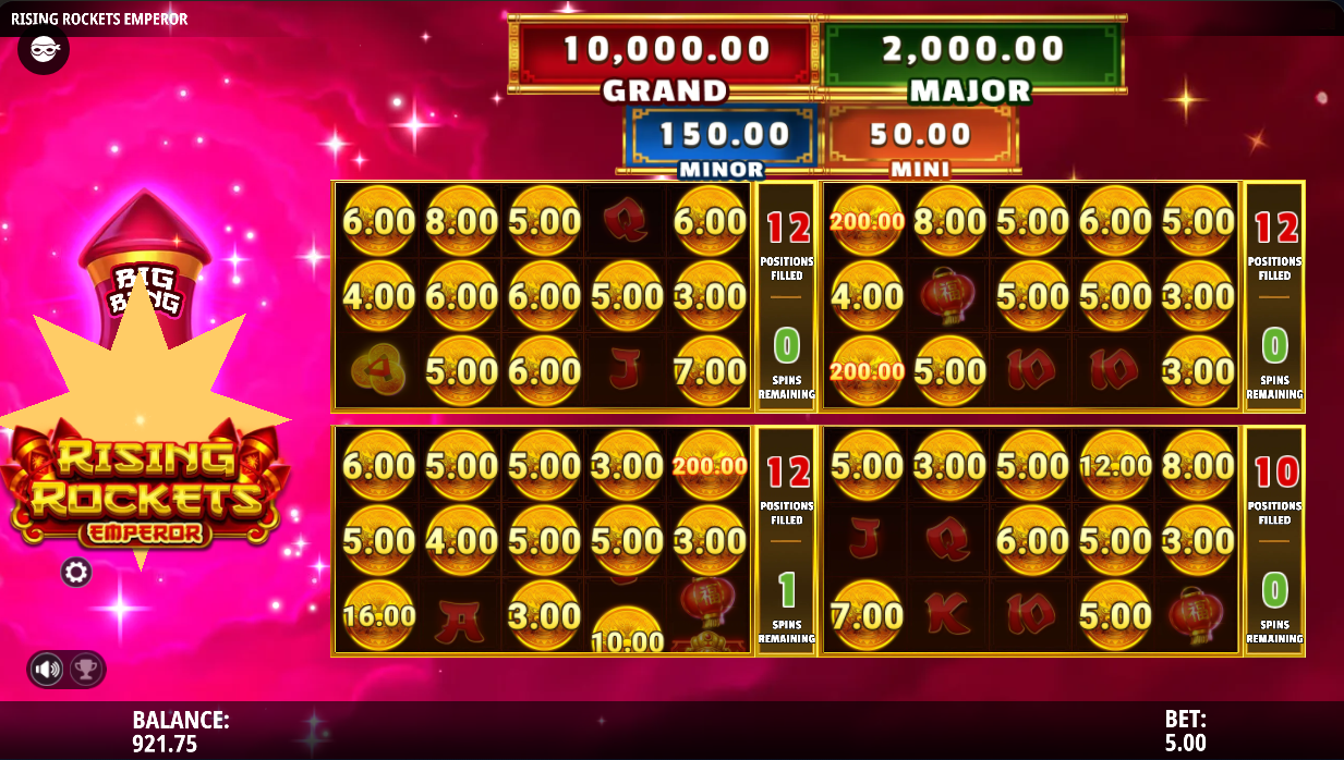 Big Bang bonus in play