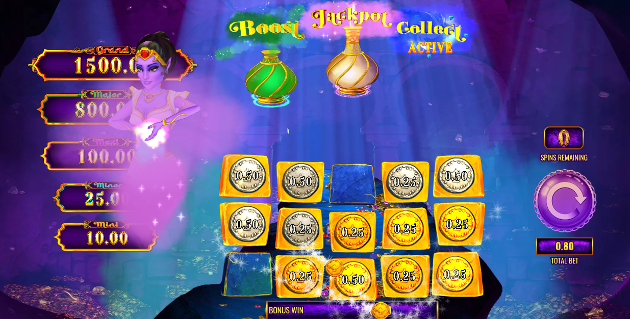 IGT Mystery of the Lamp Collect feature bonus