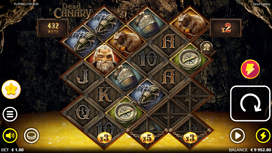 Dead Canary diamond-shaped grid tilted 45 degrees