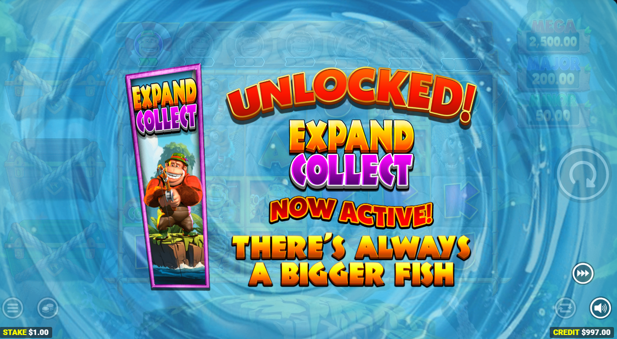 trail progression screen showing Expand Collect now active