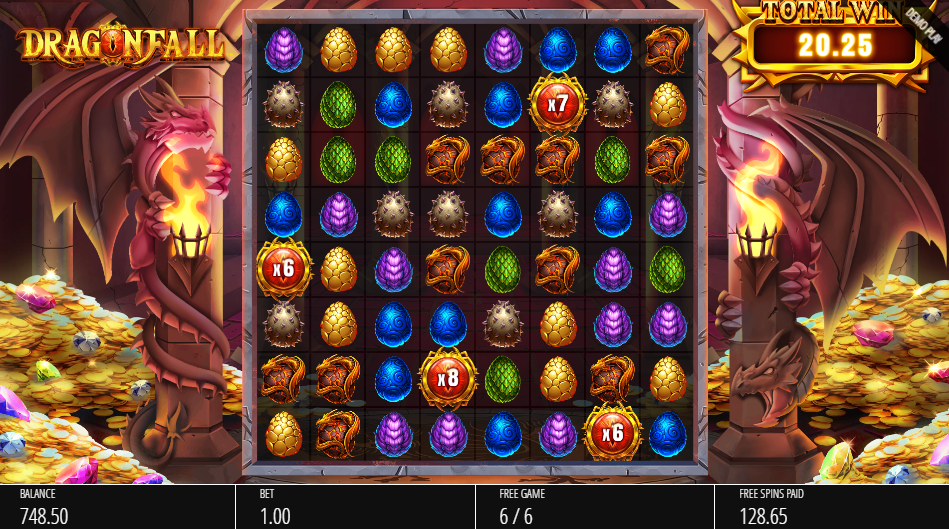Dragonfall slot Free Falls spin 6 of 6