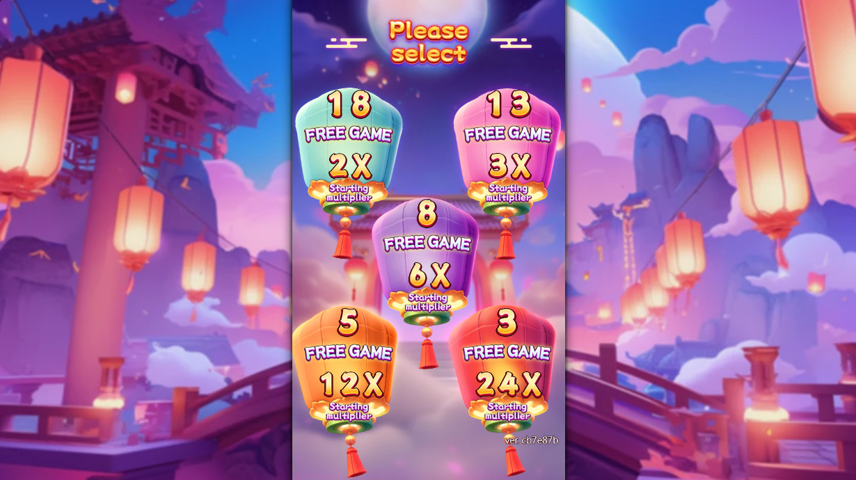 bonus-selection-screen-with-5 coloured-lanterns