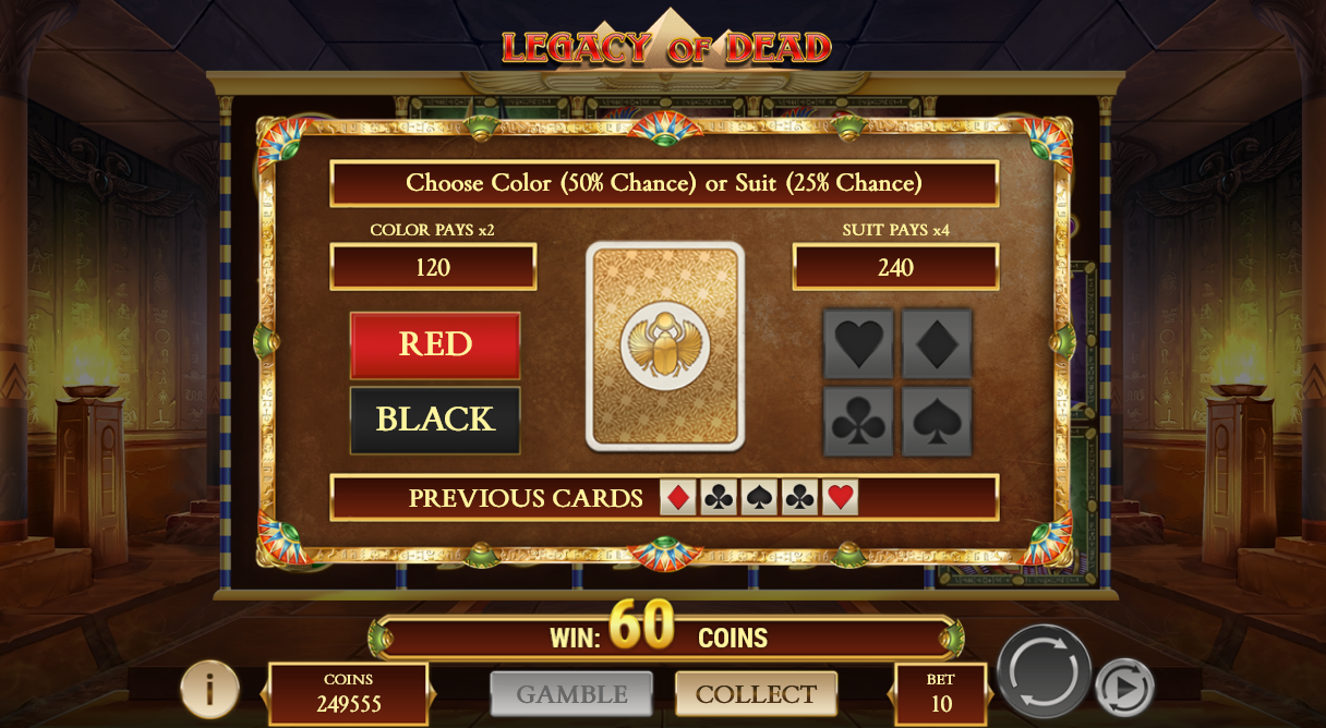 gamble cards feature