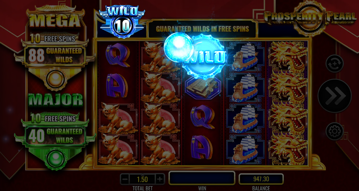 Prosperity Pearl by IGT guaranteed wilds feature active