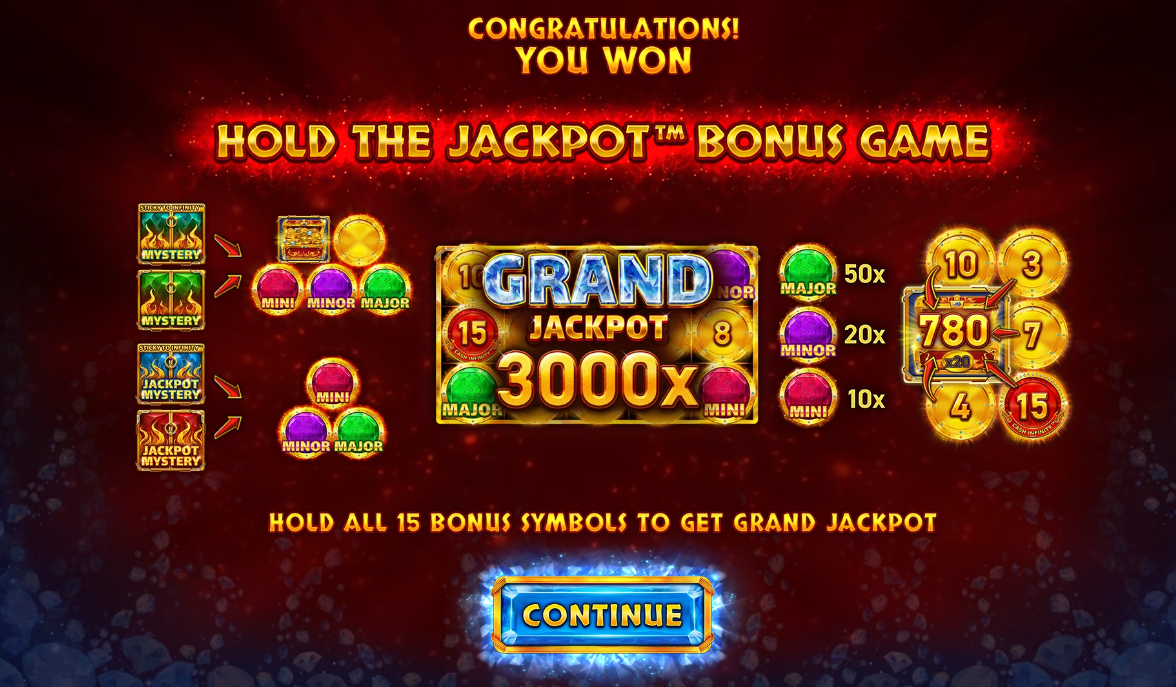 Hold the Jackpot bonus game intro