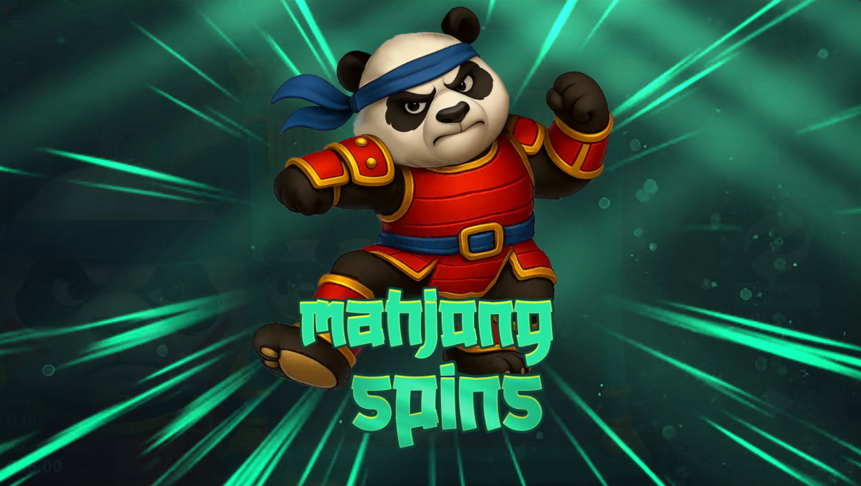 Mahjong slot free spins intro showing the panda character