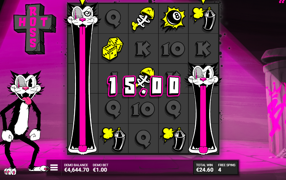 two expanding Ro$$ wild columns on reels 1 and 5