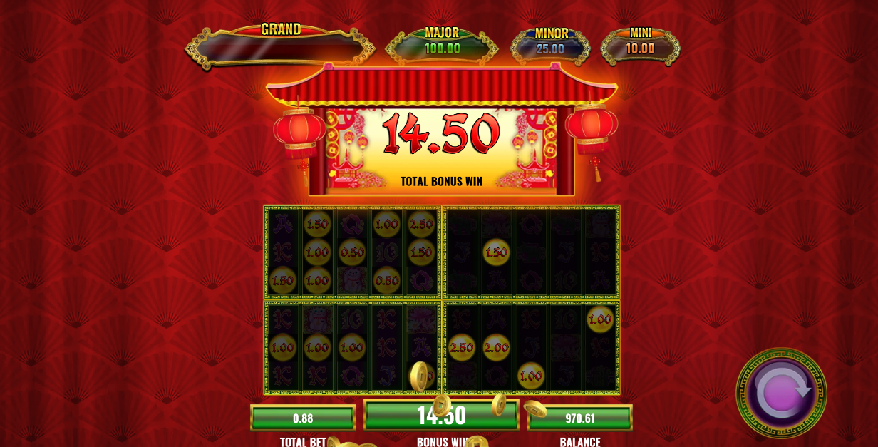 four-position respin bonus grid