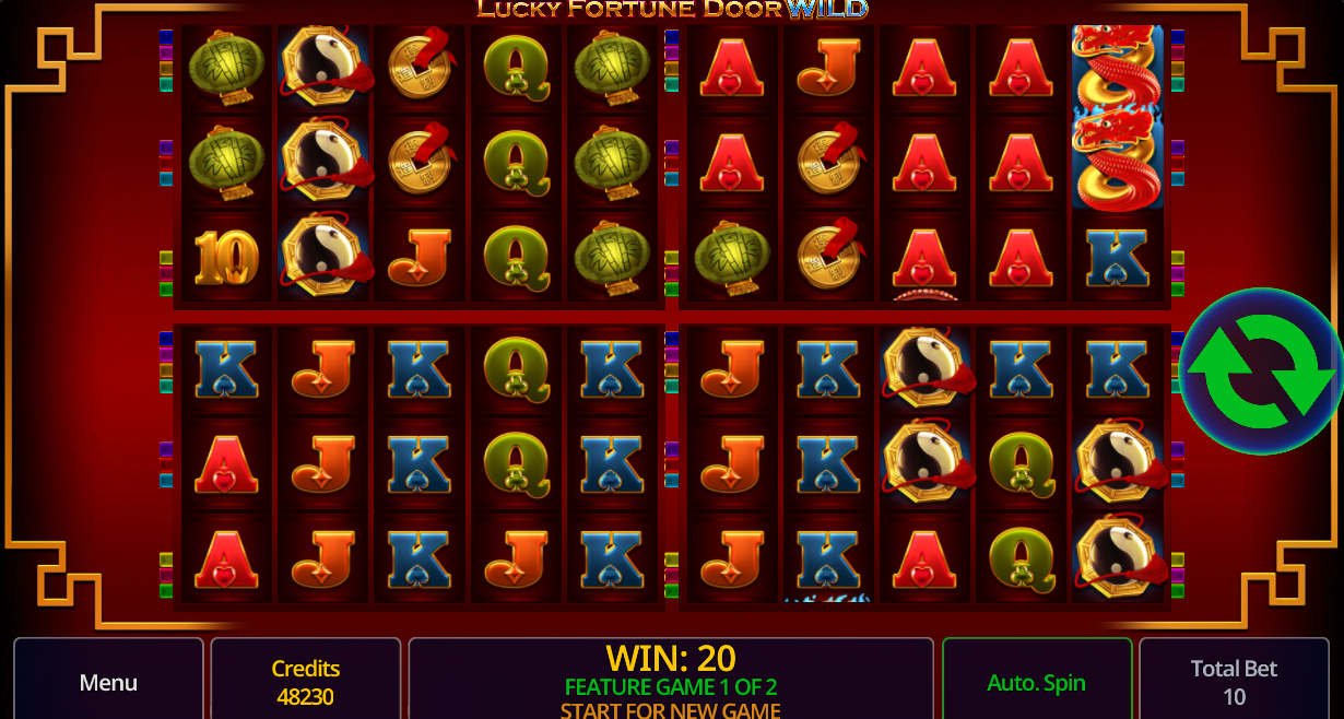 four simultaneous reel sets on a single screen