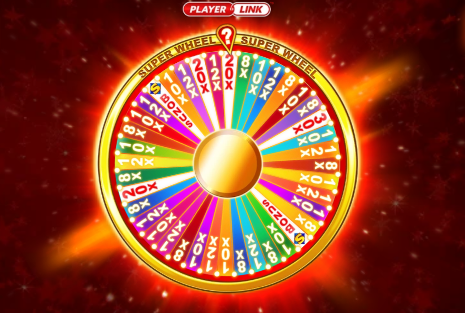 Golden Winner Super Wheel by Inspired Gaming showing the full 40 segment community wheel