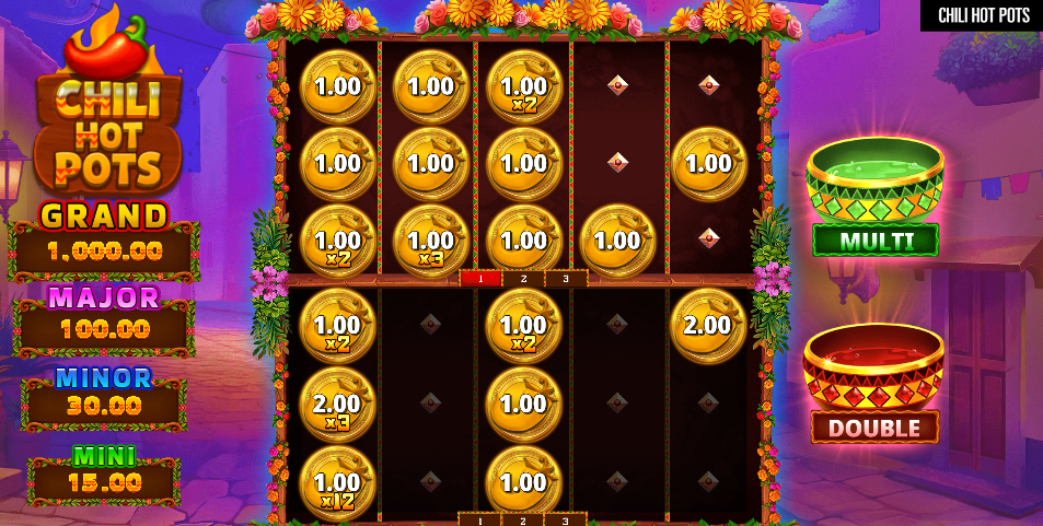 Chili Hot Pots Double Bonus Game screen
