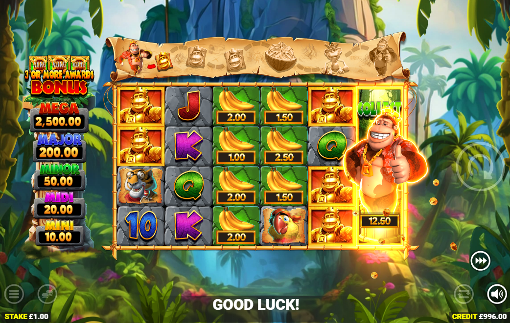 Even Bigger Bananas 4 base game showing cash collect