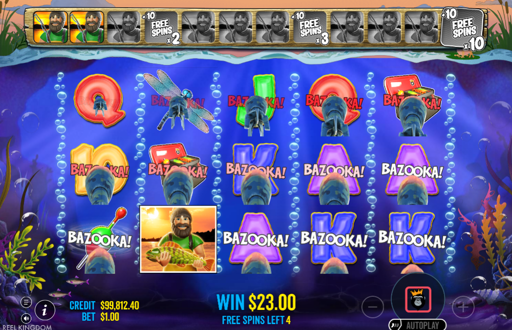 Bazooka helper in action during free spins