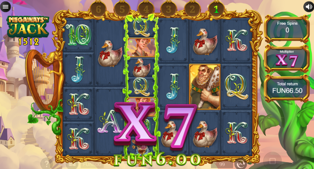 Megaways Jack Castle in the sky bonus round