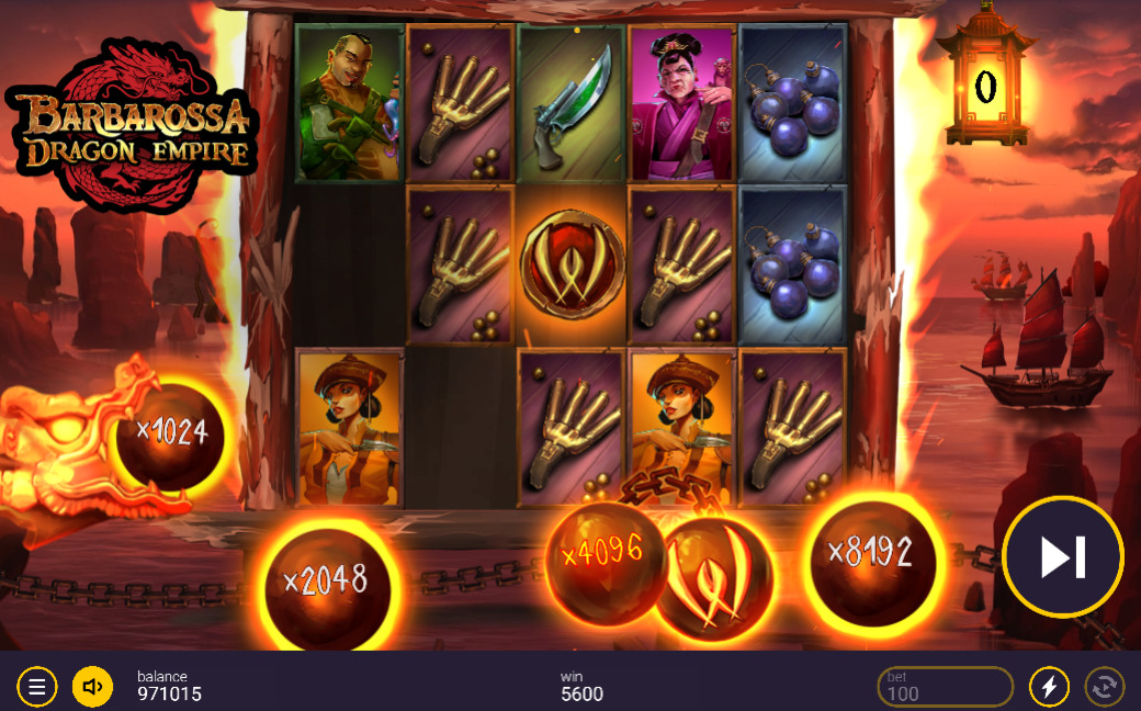 Barbarossa Dragon Empire free spins mid-round