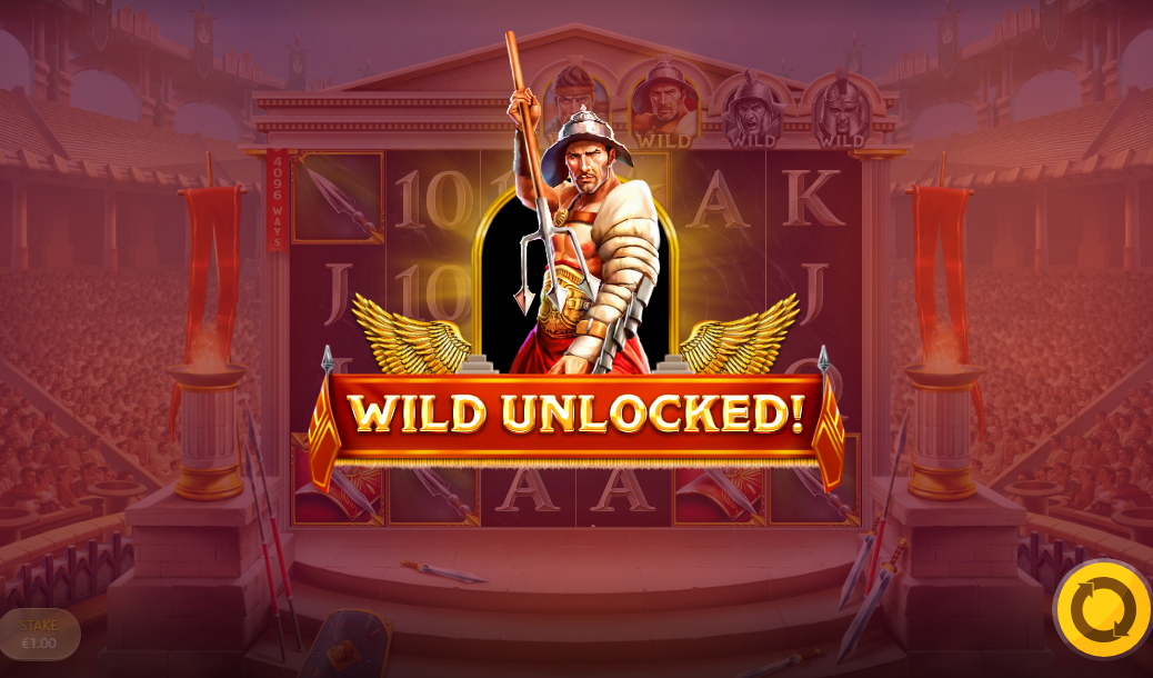 wild unlock notification with armoured gladiator
