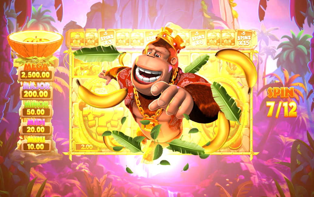Kong bursting through the reels