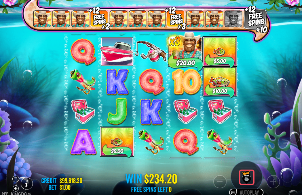 Bigger Bass Splash Super Free Spins gameplay