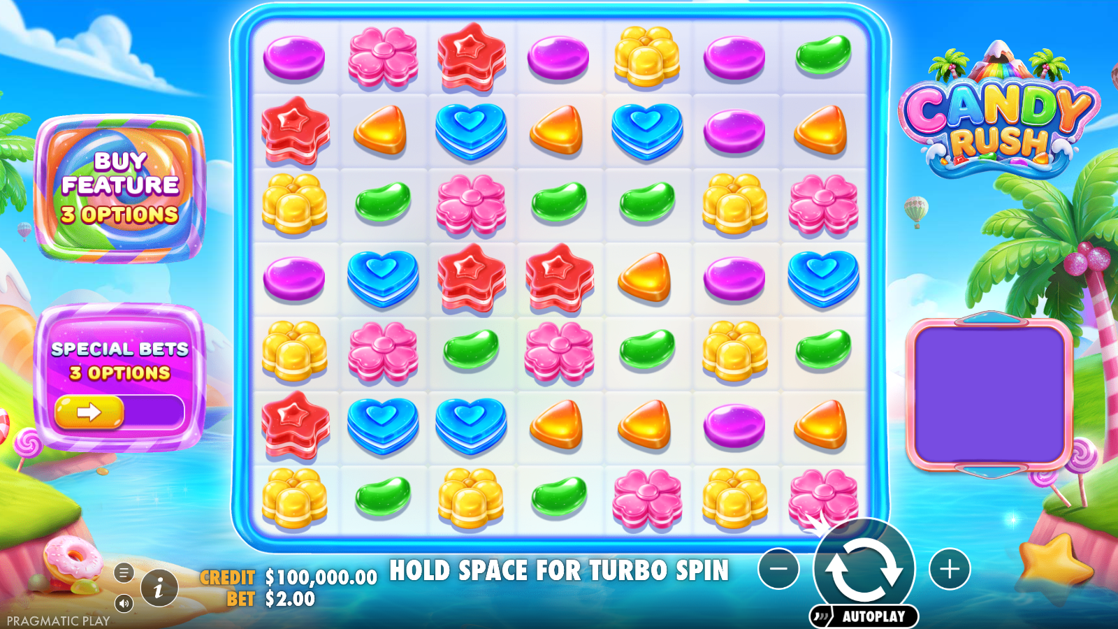 Candy Rush slot base game