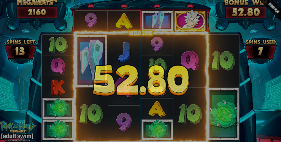 Federation Wild Spins paying 52.80 after a reel turns wild inside the zone