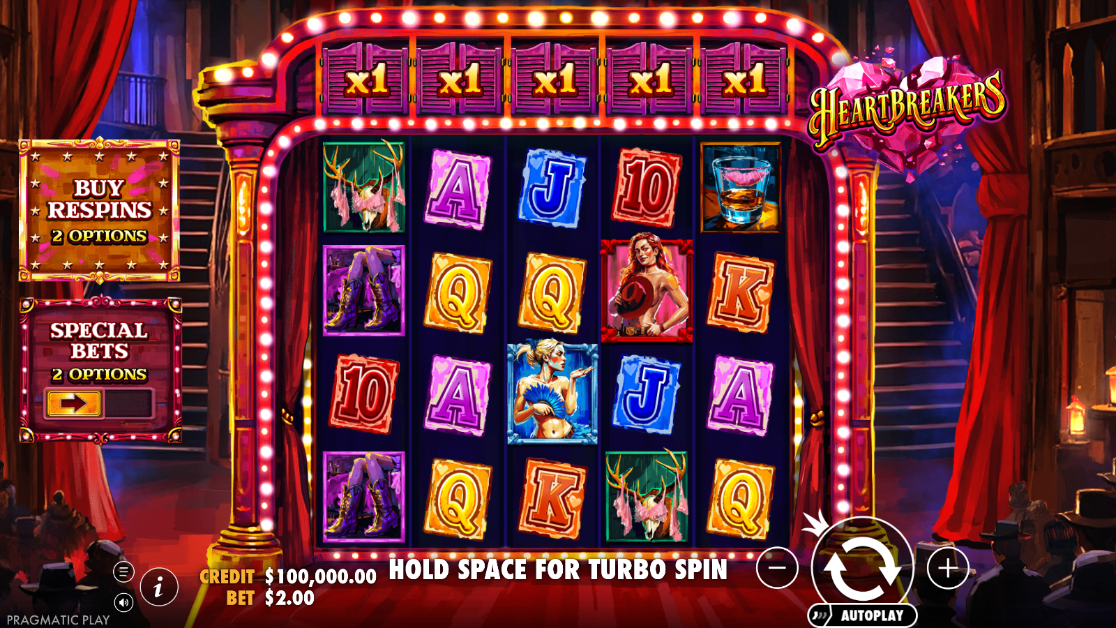 Heartbreakers slot base game