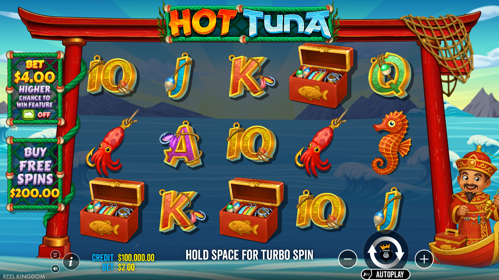 Hot Tuna slot base game