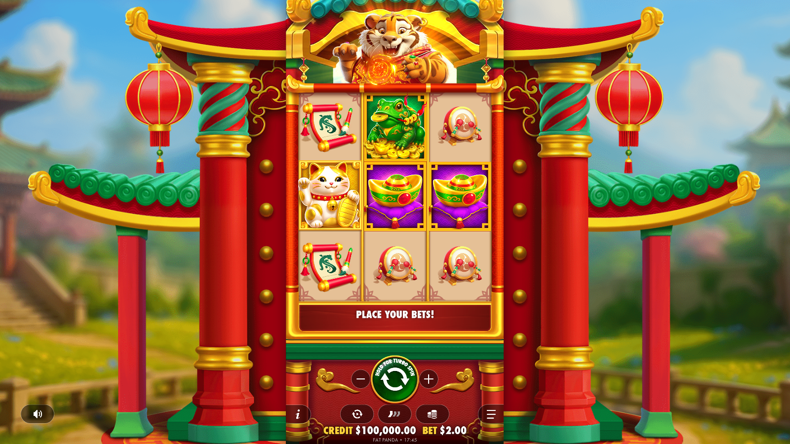 Lucky Tiger Gold slot base game